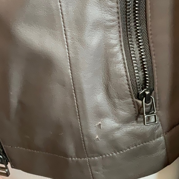 Athleta City View Leather Hooded Jacket - Picture 9 of 9